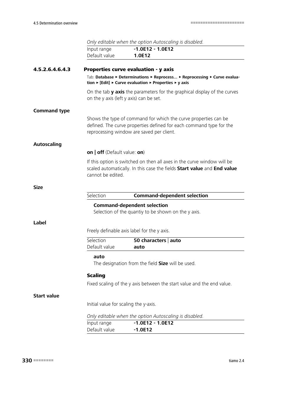 3 properties curve evaluation - y axis | Metrohm tiamo 2.4 Manual User Manual | Page 346 / 1717