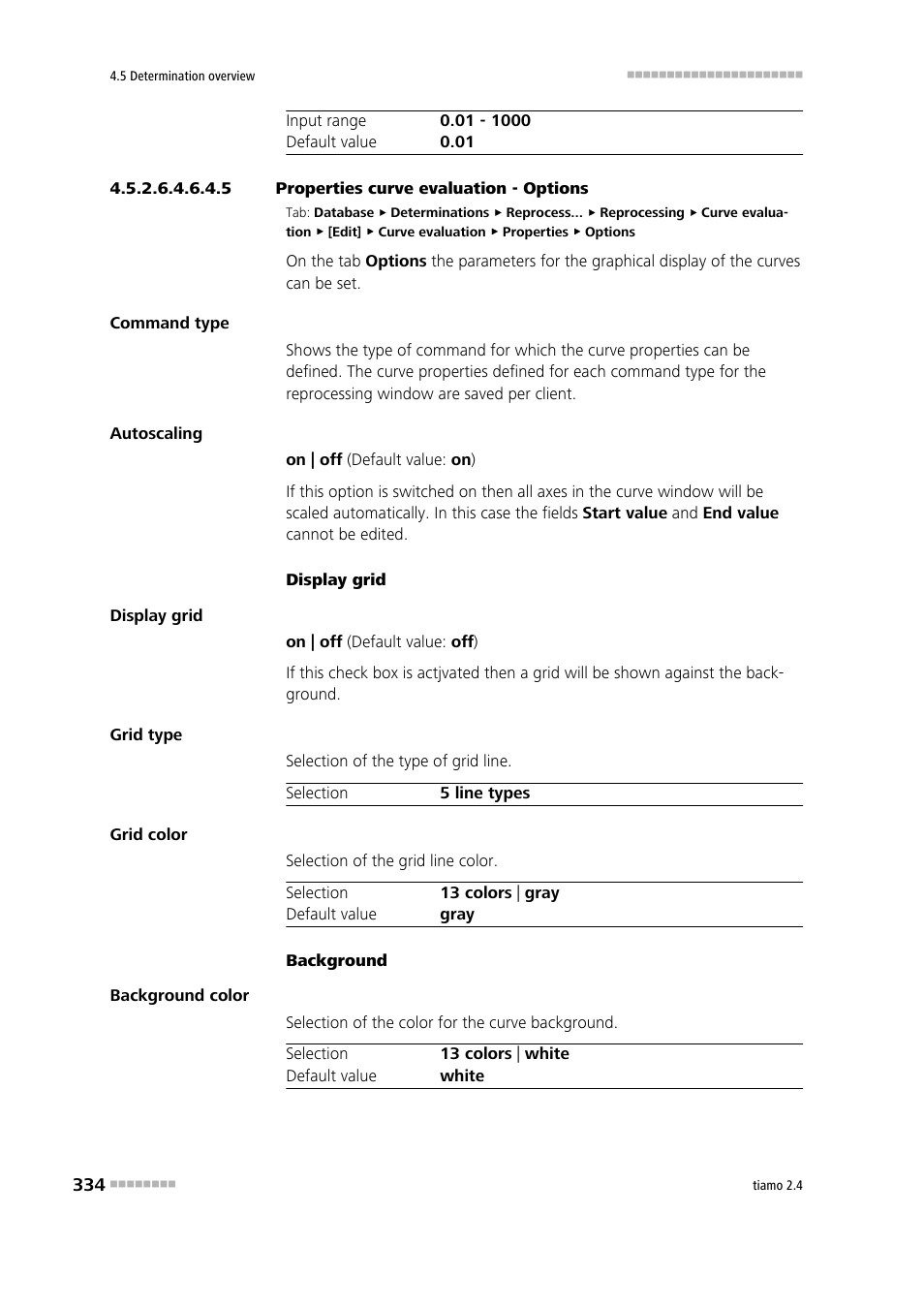 5 properties curve evaluation - options | Metrohm tiamo 2.4 Manual User Manual | Page 350 / 1717