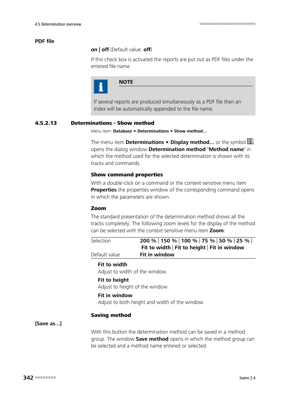 13 determinations - show method, Display determinations method | Metrohm tiamo 2.4 Manual User Manual | Page 358 / 1717