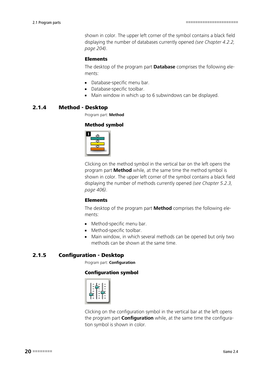 4 method - desktop, 5 configuration - desktop, Method - desktop | Configuration - desktop, Method, Configura, Tion | Metrohm tiamo 2.4 Manual User Manual | Page 36 / 1717