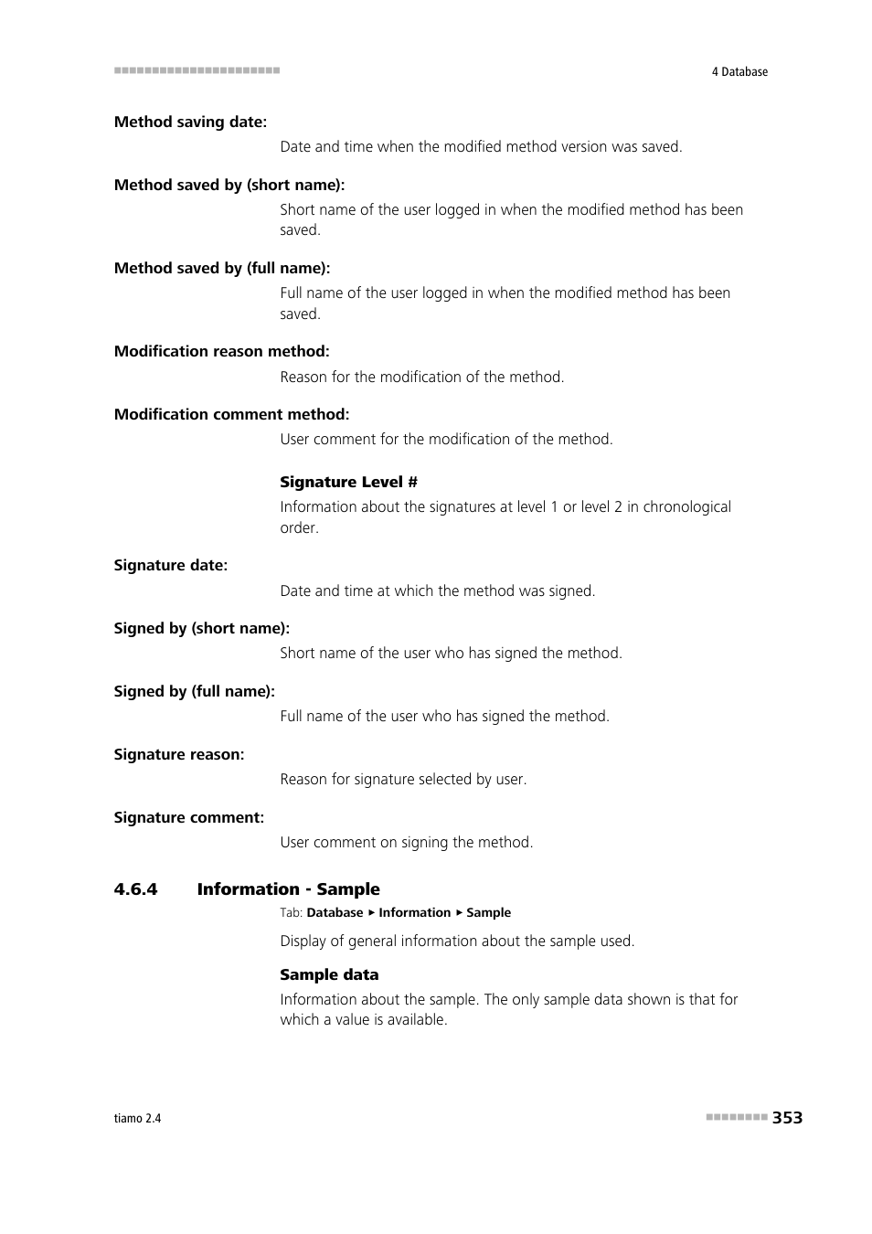 4 information - sample, Information - sample, Sample | Metrohm tiamo 2.4 Manual User Manual | Page 369 / 1717
