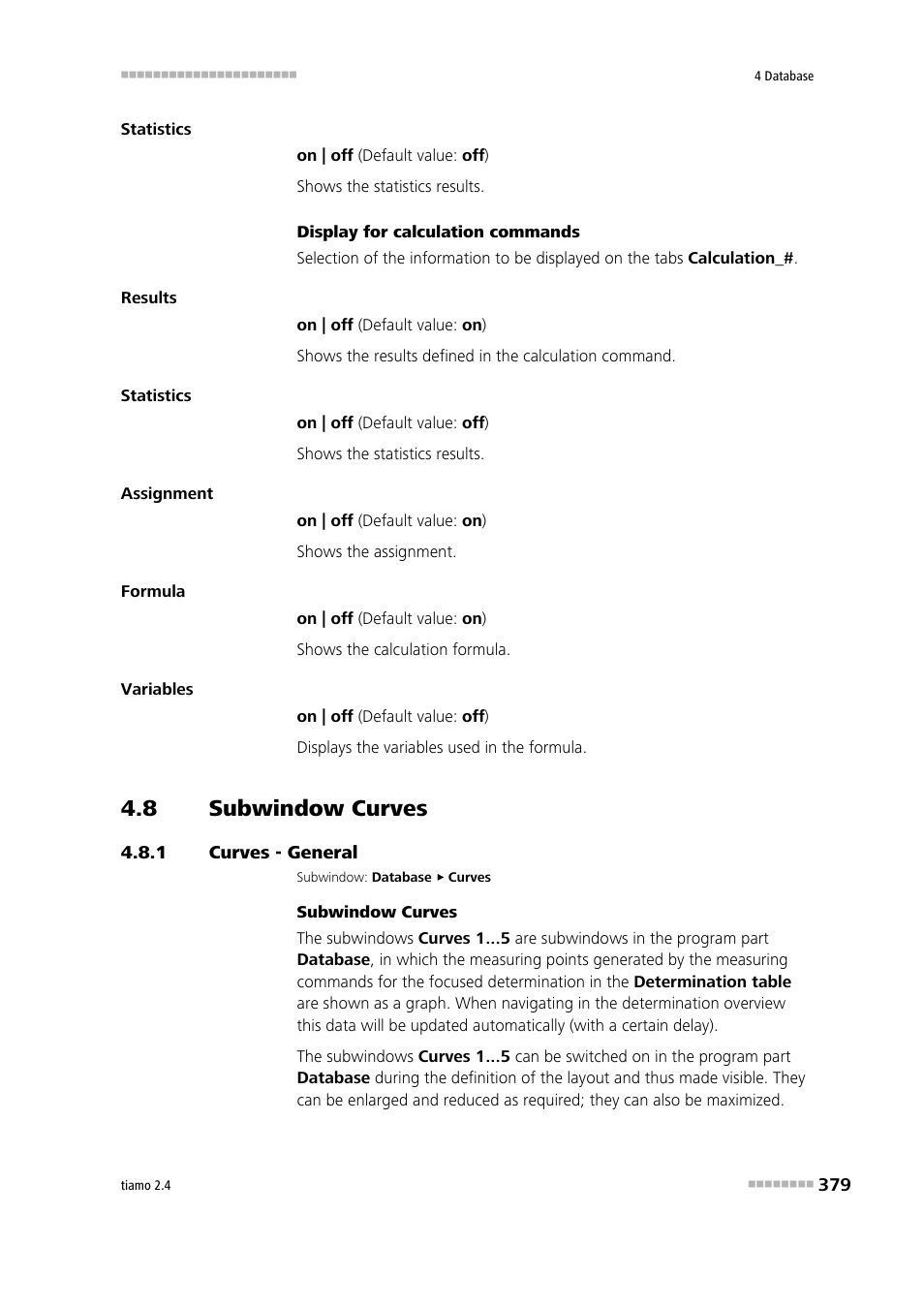 8 subwindow curves, 1 curves - general, Subwindow curves | Curves - general, Curves 1 | Metrohm tiamo 2.4 Manual User Manual | Page 395 / 1717