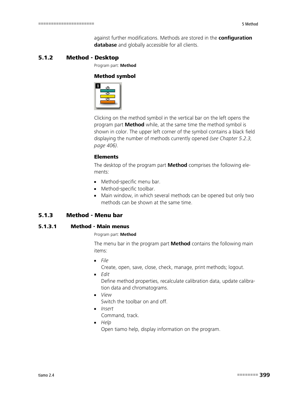 2 method - desktop, 3 method - menu bar, 1 method - main menus | Method - desktop, Method - menu bar | Metrohm tiamo 2.4 Manual User Manual | Page 415 / 1717