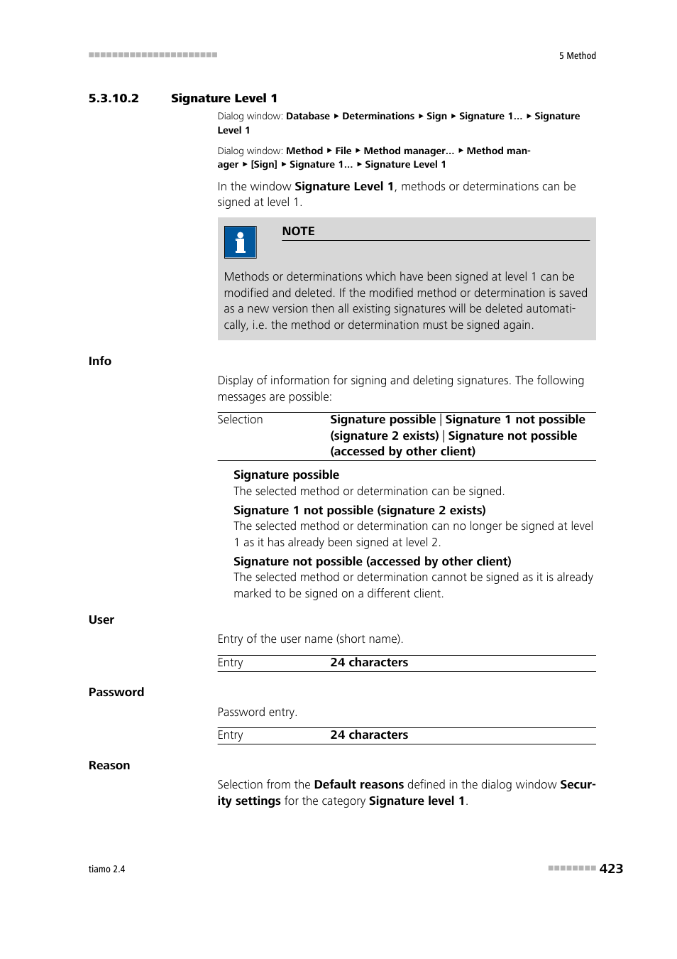 2 signature level 1 | Metrohm tiamo 2.4 Manual User Manual | Page 439 / 1717