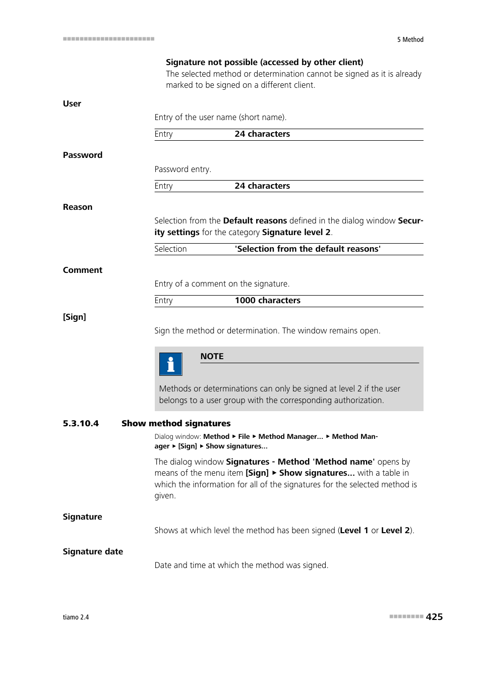 4 show method signatures | Metrohm tiamo 2.4 Manual User Manual | Page 441 / 1717