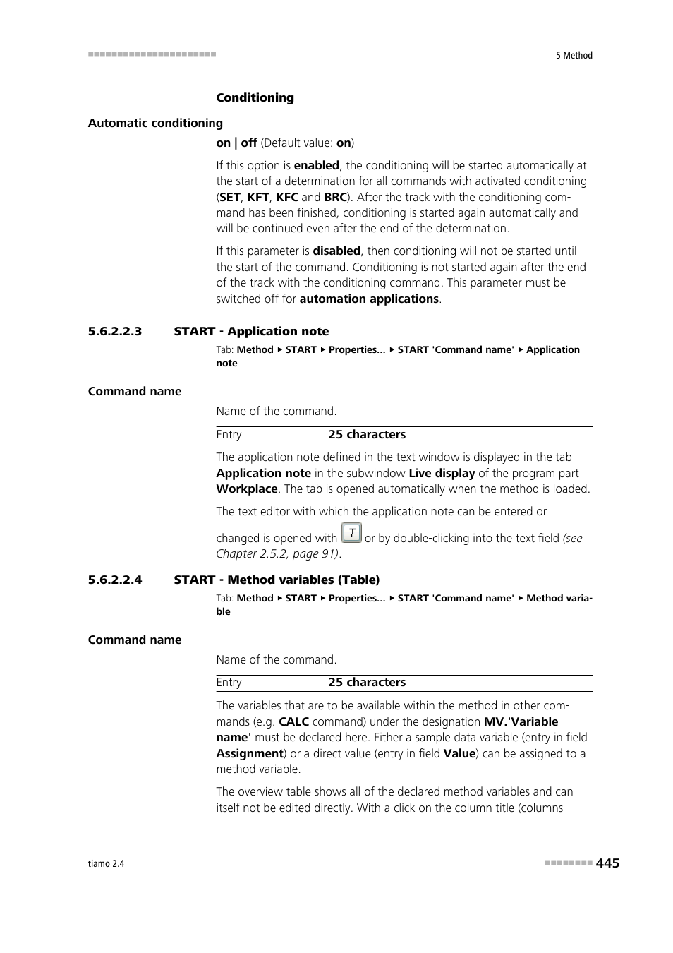 3 start - application note, 4 start - method variables (table) | Metrohm tiamo 2.4 Manual User Manual | Page 461 / 1717