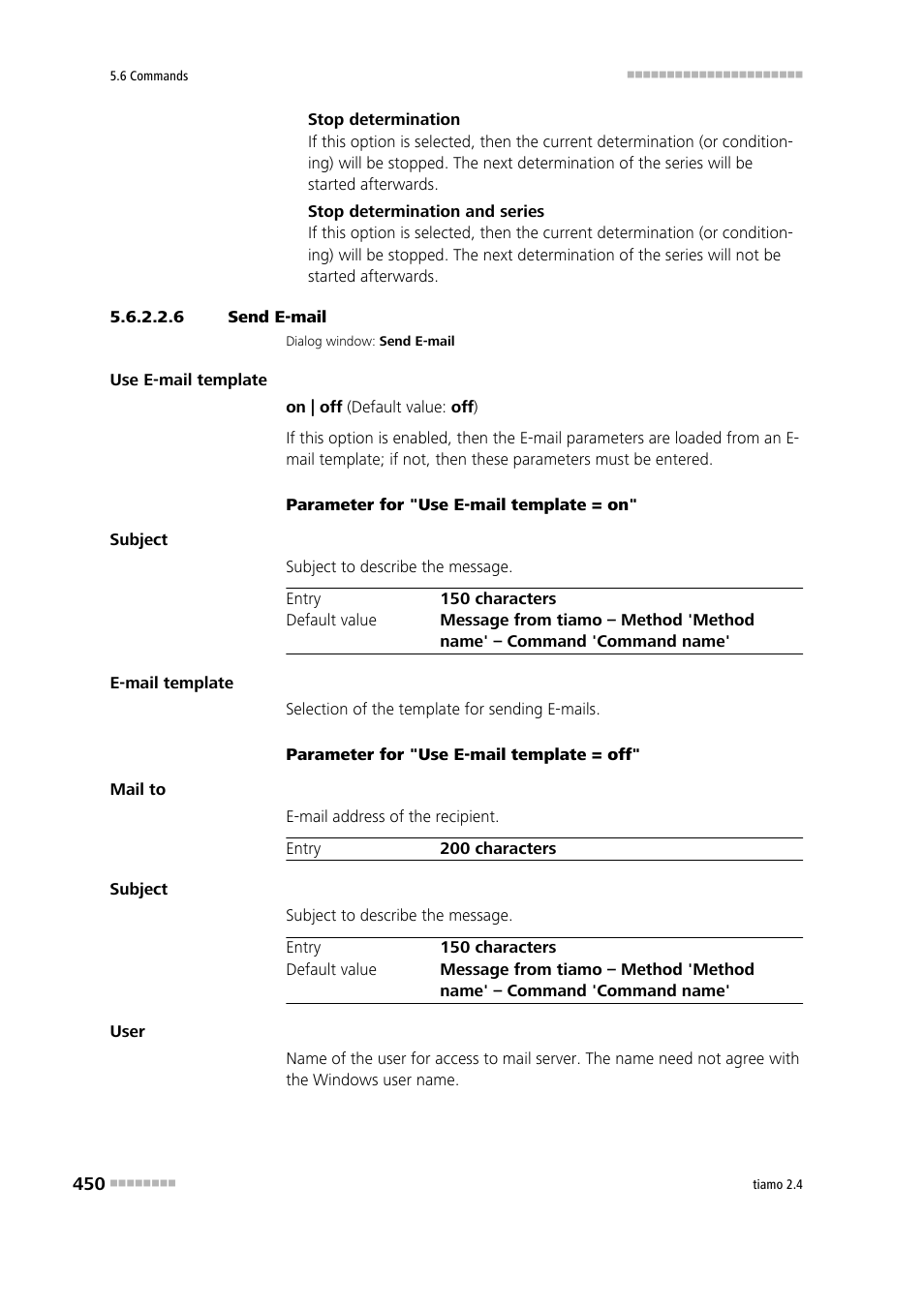 6 send e-mail | Metrohm tiamo 2.4 Manual User Manual | Page 466 / 1717