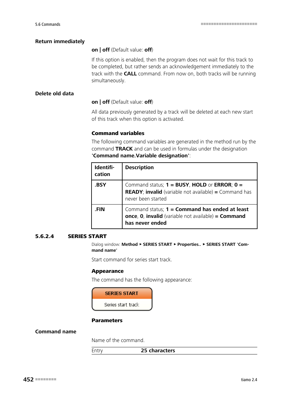 4 series start, Series start | Metrohm tiamo 2.4 Manual User Manual | Page 468 / 1717