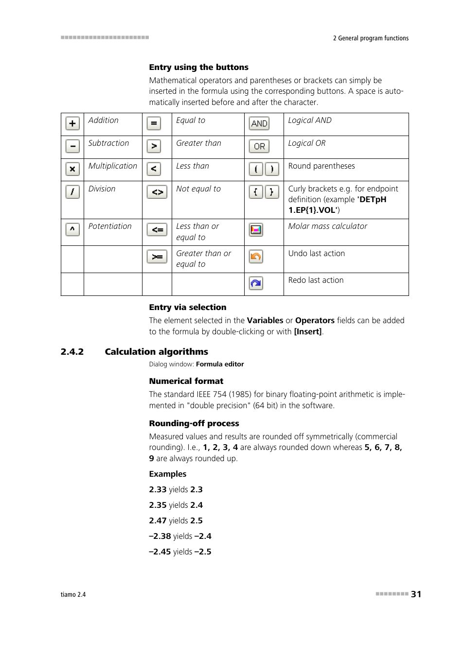 2 calculation algorithms, Calculation algorithms | Metrohm tiamo 2.4 Manual User Manual | Page 47 / 1717