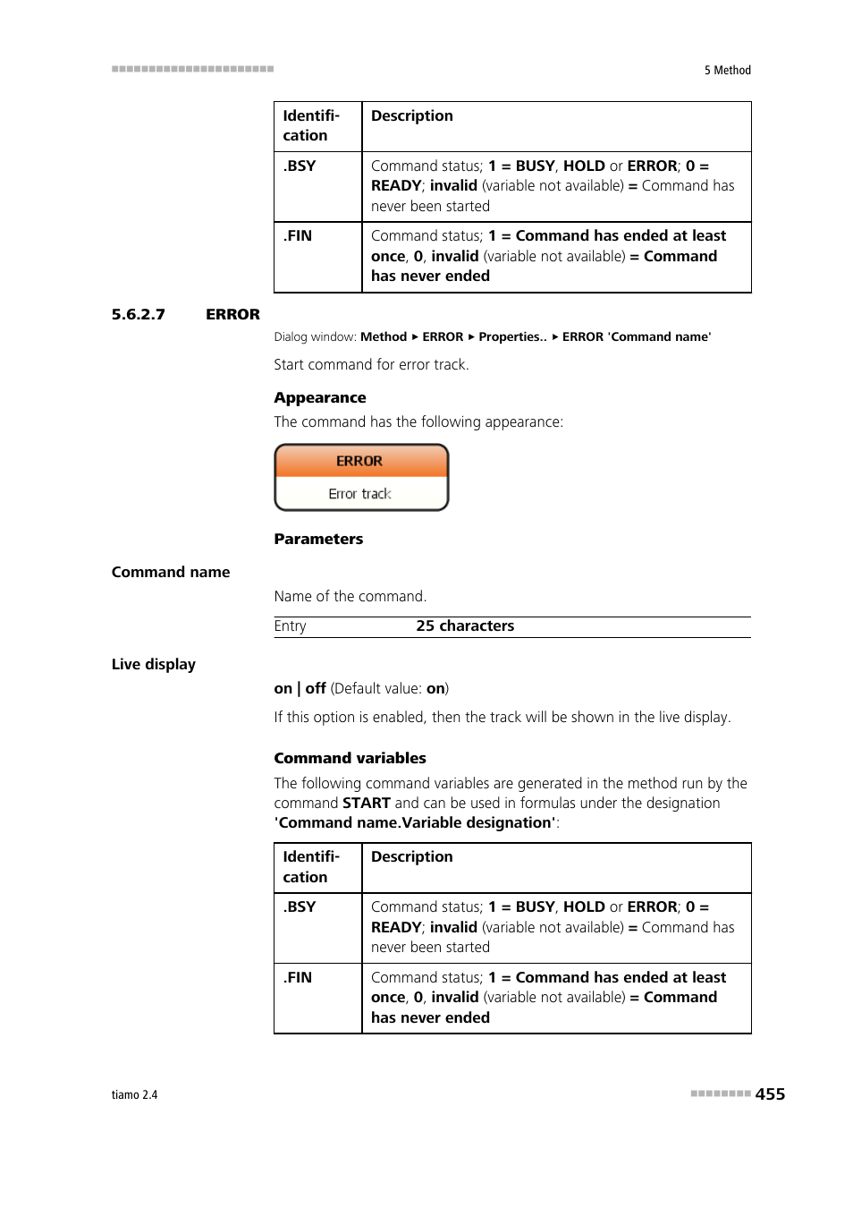 7 error, Error | Metrohm tiamo 2.4 Manual User Manual | Page 471 / 1717