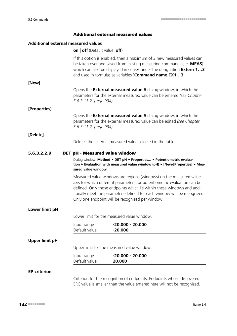9 det ph - measured value window | Metrohm tiamo 2.4 Manual User Manual | Page 498 / 1717