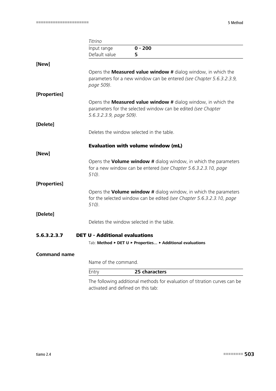 7 det u - additional evaluations, Additional evaluations | Metrohm tiamo 2.4 Manual User Manual | Page 519 / 1717