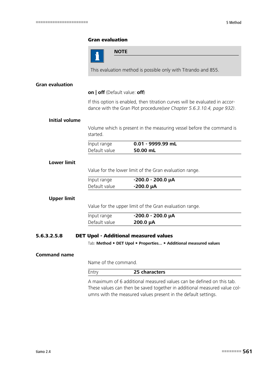 8 det upol - additional measured values | Metrohm tiamo 2.4 Manual User Manual | Page 577 / 1717