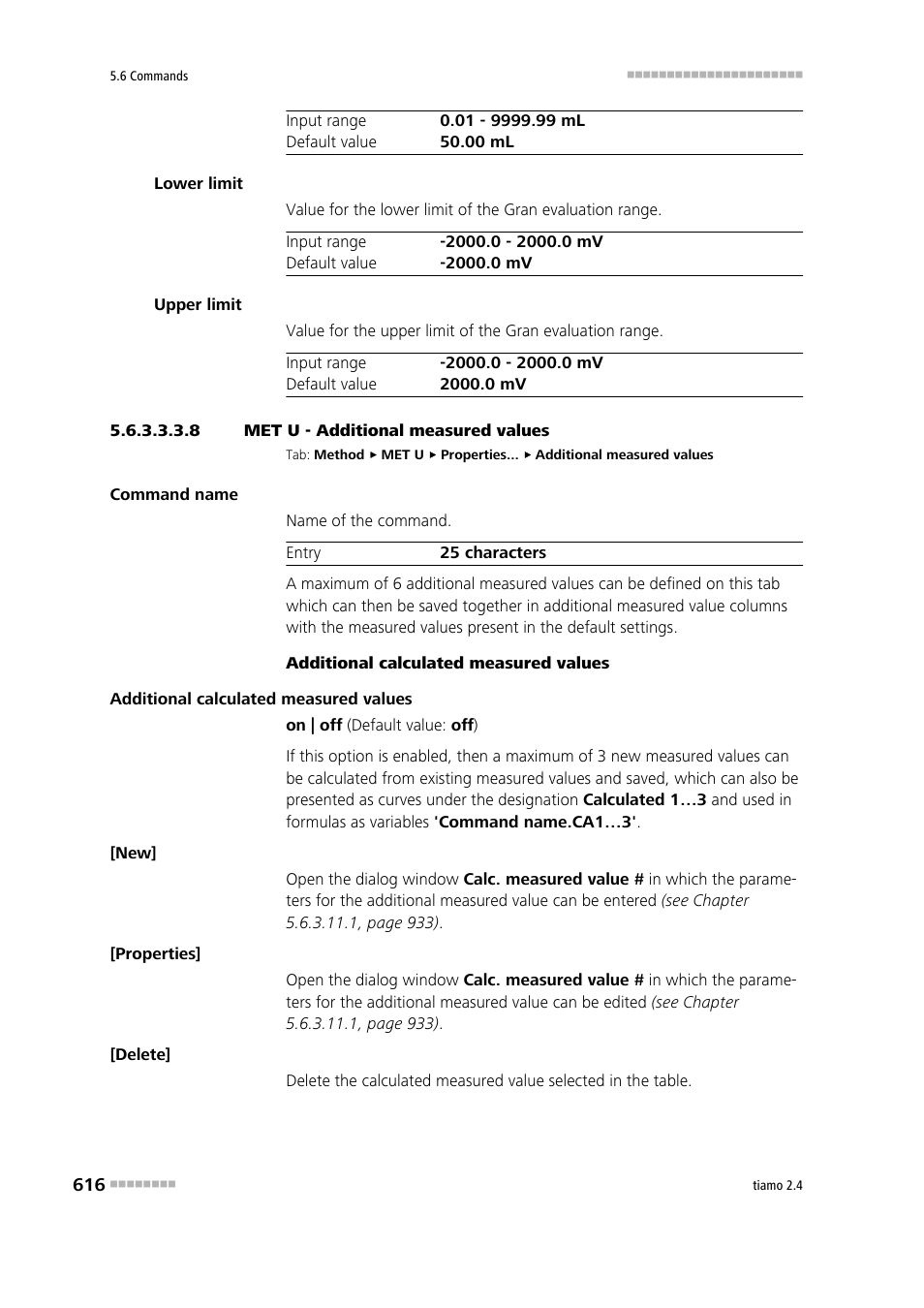 8 met u - additional measured values, Additional measured values | Metrohm tiamo 2.4 Manual User Manual | Page 632 / 1717