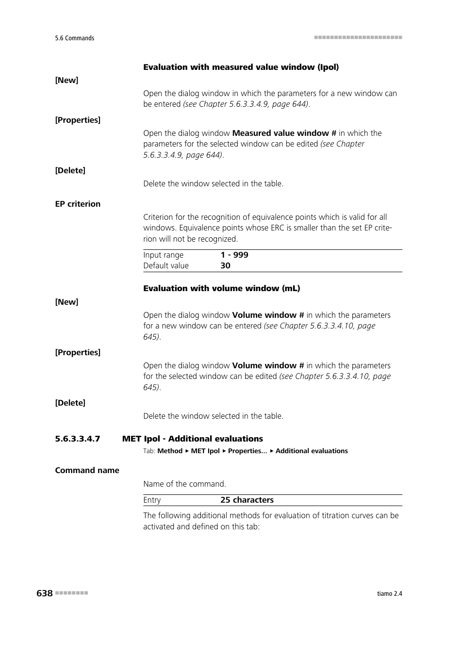 7 met ipol - additional evaluations, Additional evaluations | Metrohm tiamo 2.4 Manual User Manual | Page 654 / 1717