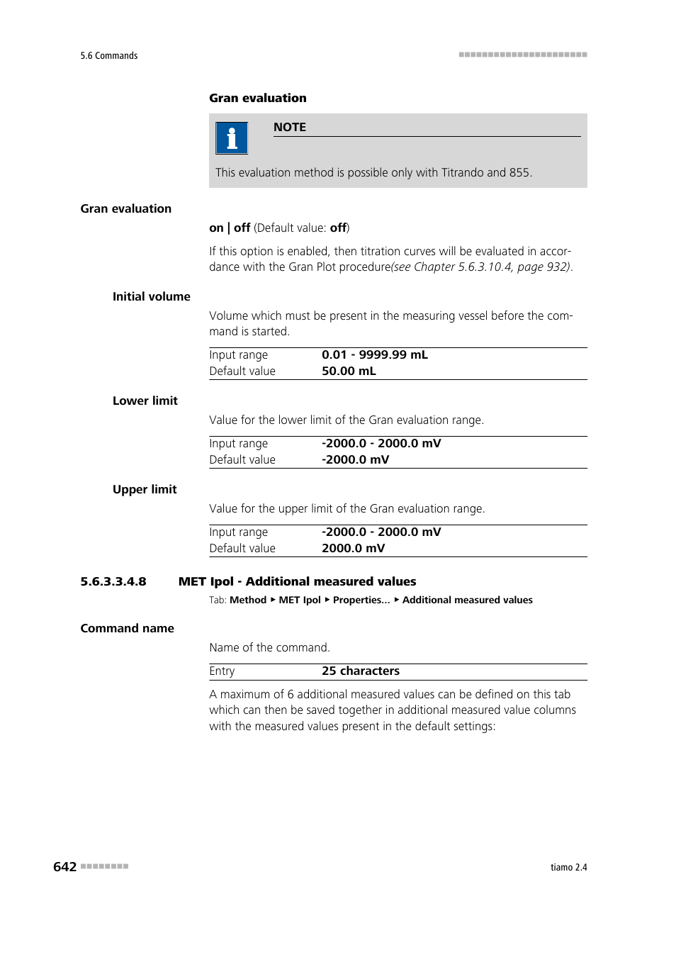 8 met ipol - additional measured values, Additional measured values | Metrohm tiamo 2.4 Manual User Manual | Page 658 / 1717