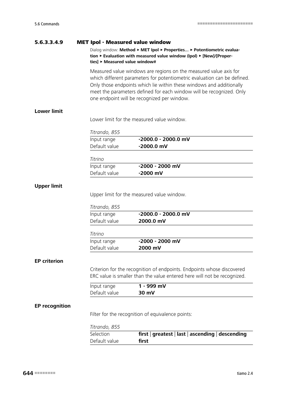 9 met ipol - measured value window | Metrohm tiamo 2.4 Manual User Manual | Page 660 / 1717