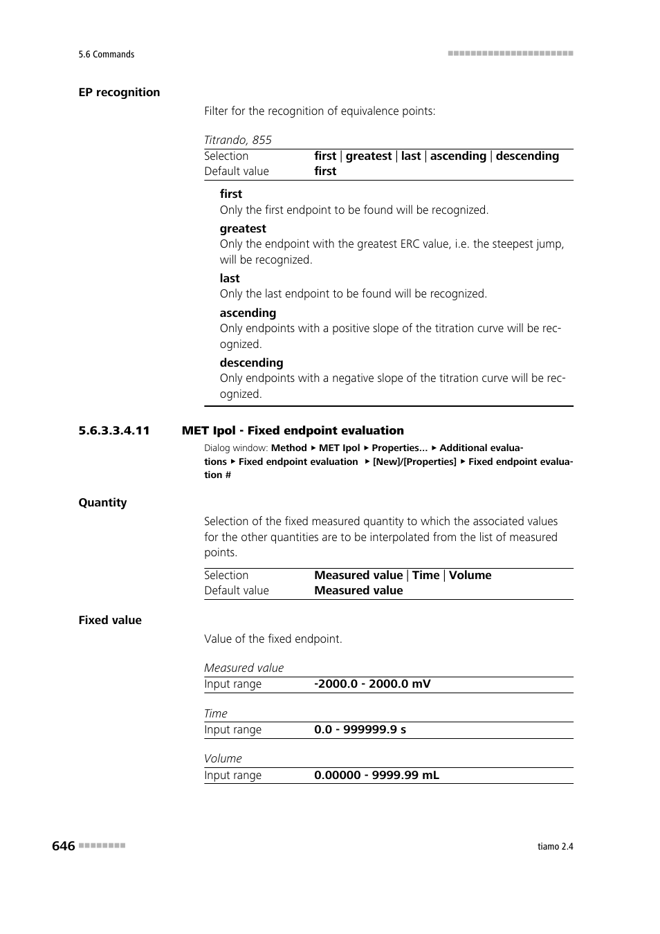 11 met ipol - fixed endpoint evaluation | Metrohm tiamo 2.4 Manual User Manual | Page 662 / 1717