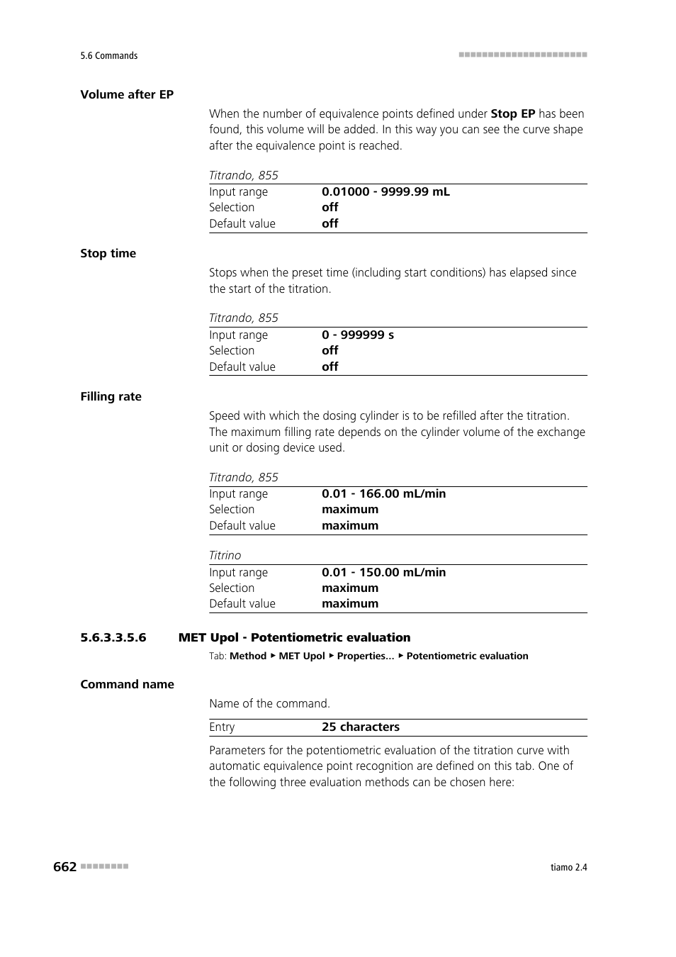 6 met upol - potentiometric evaluation, Potentiometric evaluation | Metrohm tiamo 2.4 Manual User Manual | Page 678 / 1717