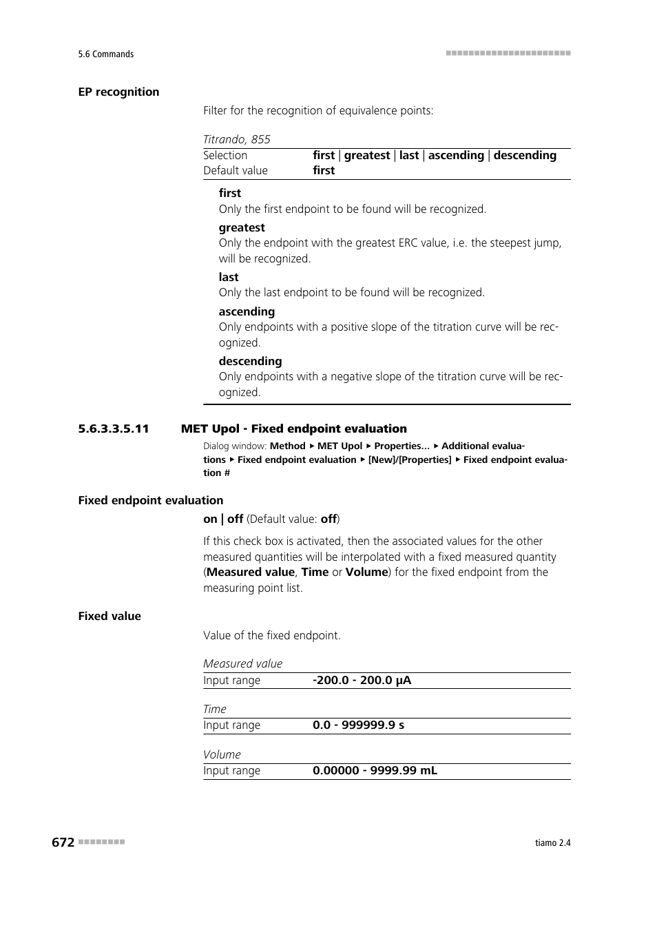 11 met upol - fixed endpoint evaluation | Metrohm tiamo 2.4 Manual User Manual | Page 688 / 1717