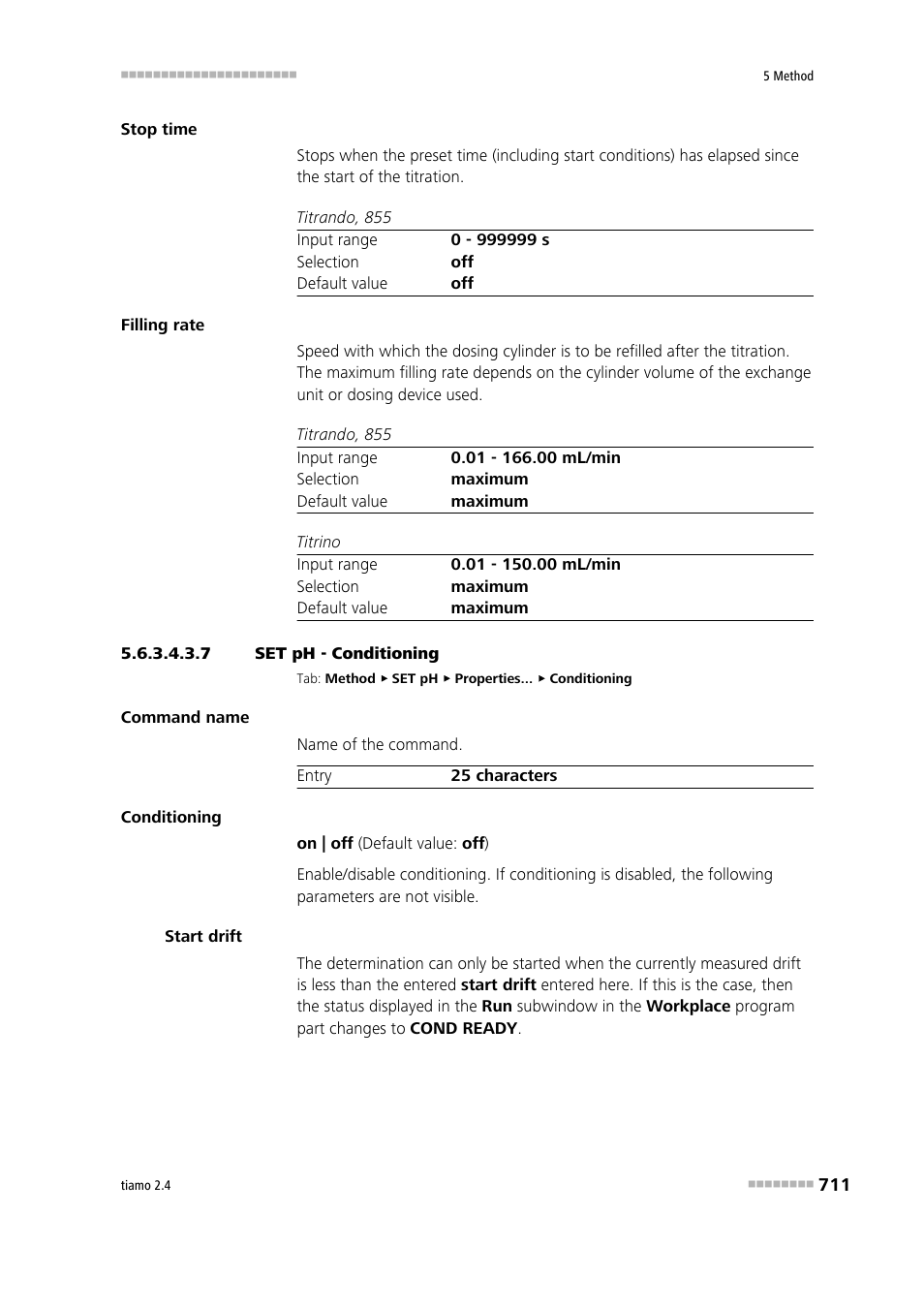 7 set ph - conditioning, Conditioning | Metrohm tiamo 2.4 Manual User Manual | Page 727 / 1717