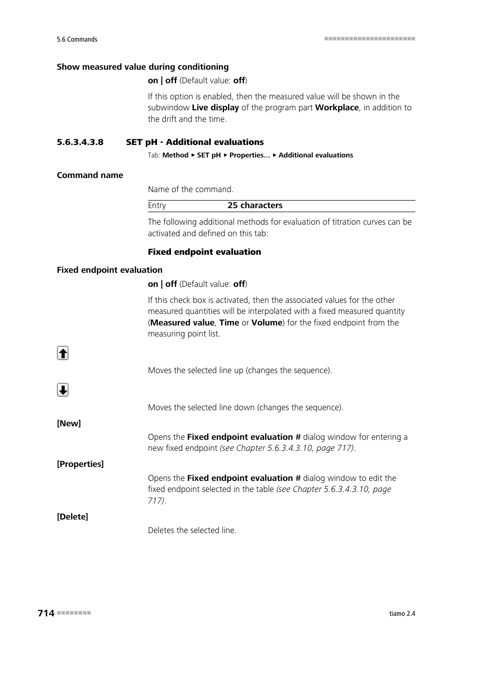 8 set ph - additional evaluations, Additional evaluations | Metrohm tiamo 2.4 Manual User Manual | Page 730 / 1717