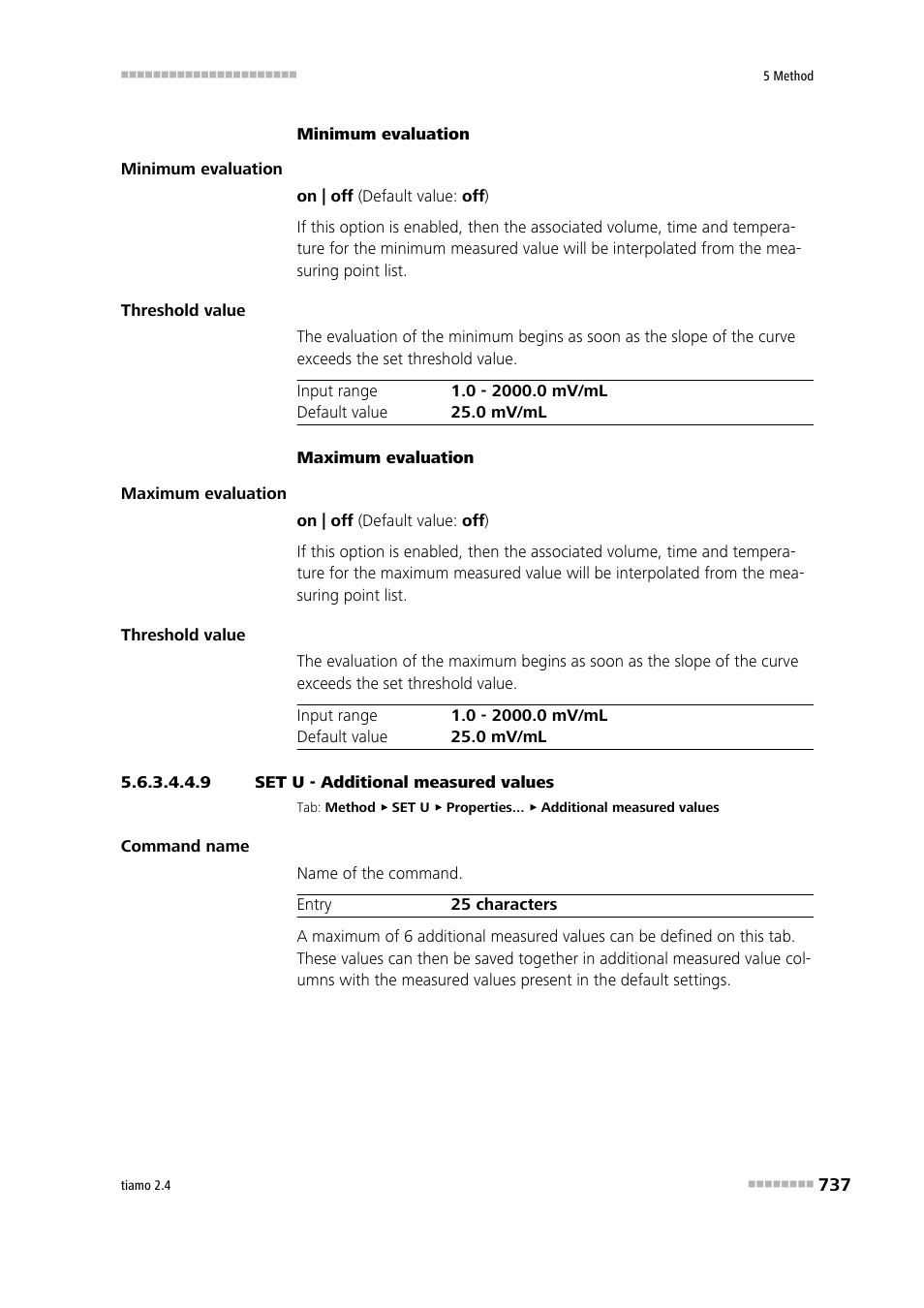 9 set u - additional measured values, Additional measured values | Metrohm tiamo 2.4 Manual User Manual | Page 753 / 1717