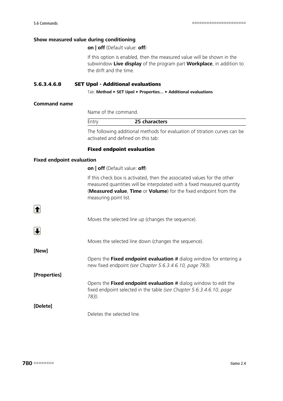 8 set upol - additional evaluations, Additional evaluations | Metrohm tiamo 2.4 Manual User Manual | Page 796 / 1717