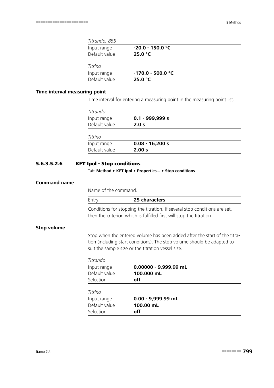 6 kft ipol - stop conditions, Stop conditions | Metrohm tiamo 2.4 Manual User Manual | Page 815 / 1717