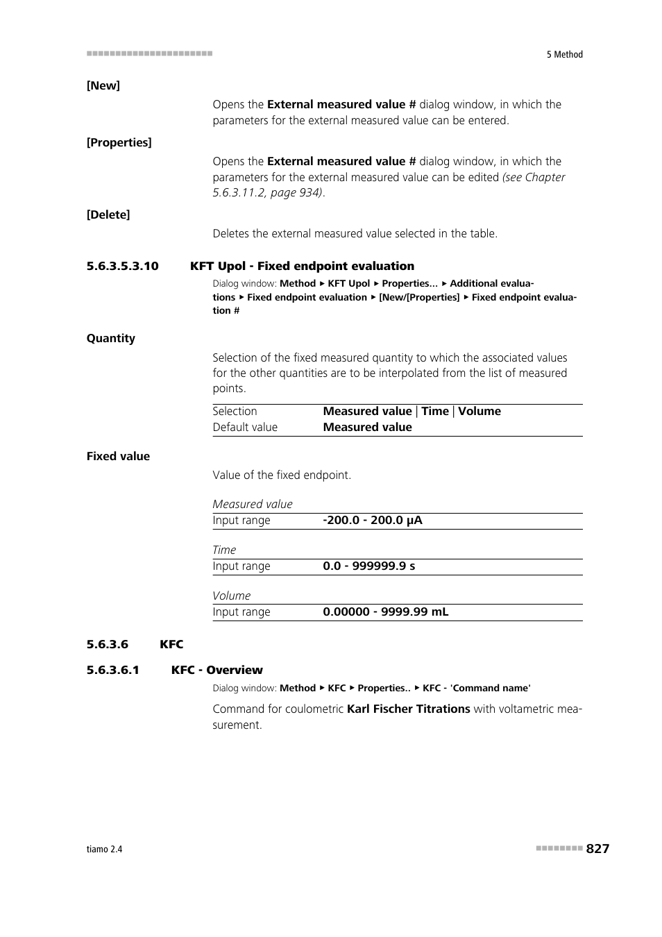 10 kft upol - fixed endpoint evaluation, 6 kfc, 1 kfc - overview | Metrohm tiamo 2.4 Manual User Manual | Page 843 / 1717