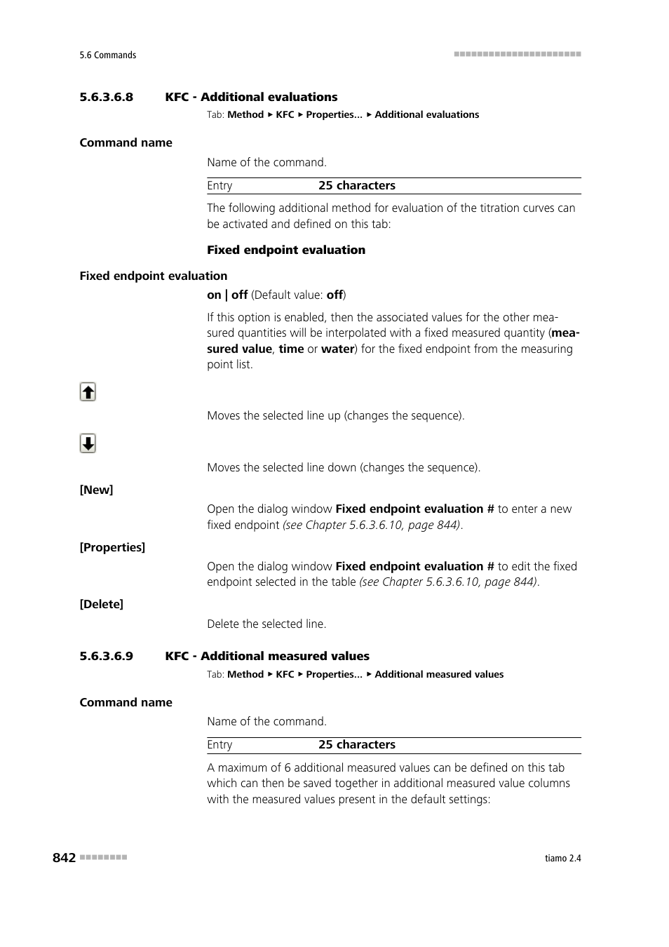 8 kfc - additional evaluations, 9 kfc - additional measured values, Additional evaluations | Additional measured values | Metrohm tiamo 2.4 Manual User Manual | Page 858 / 1717