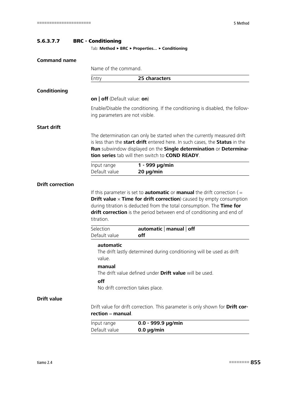 7 brc - conditioning, Conditioning | Metrohm tiamo 2.4 Manual User Manual | Page 871 / 1717