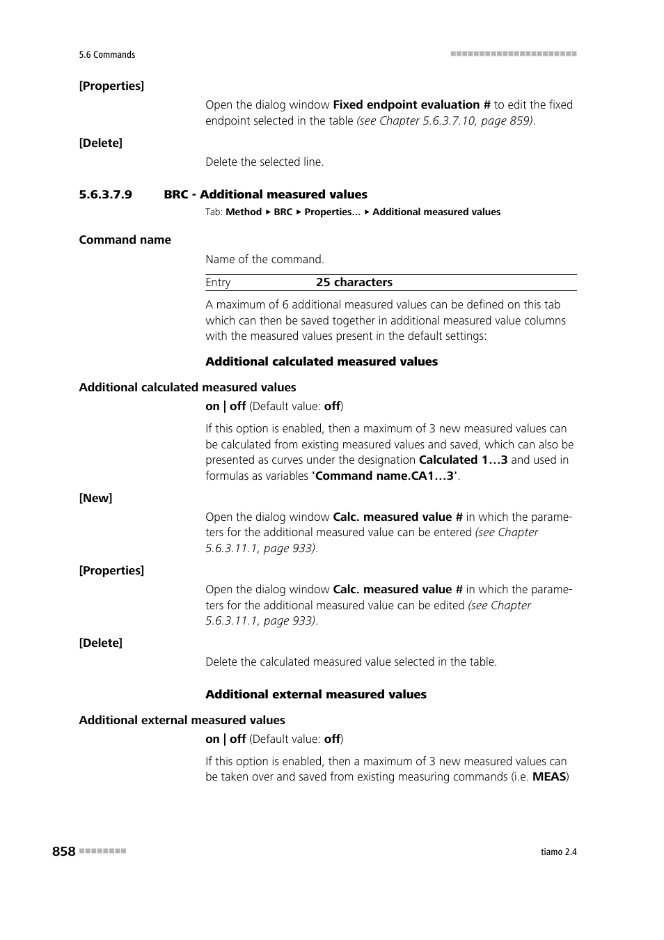 9 brc - additional measured values, Additional measured values | Metrohm tiamo 2.4 Manual User Manual | Page 874 / 1717