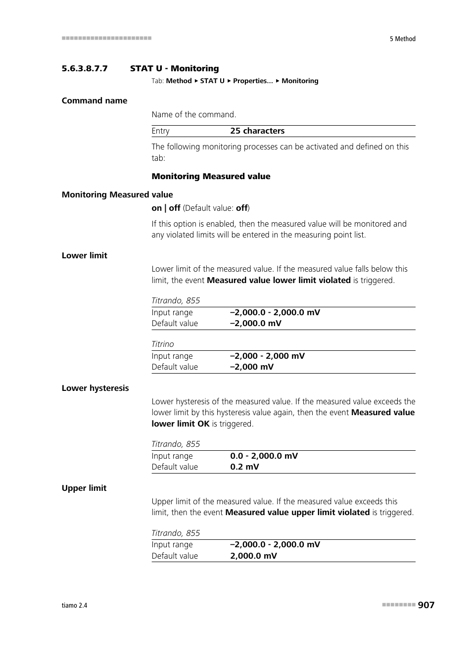 7 stat u - monitoring, Monitoring | Metrohm tiamo 2.4 Manual User Manual | Page 923 / 1717