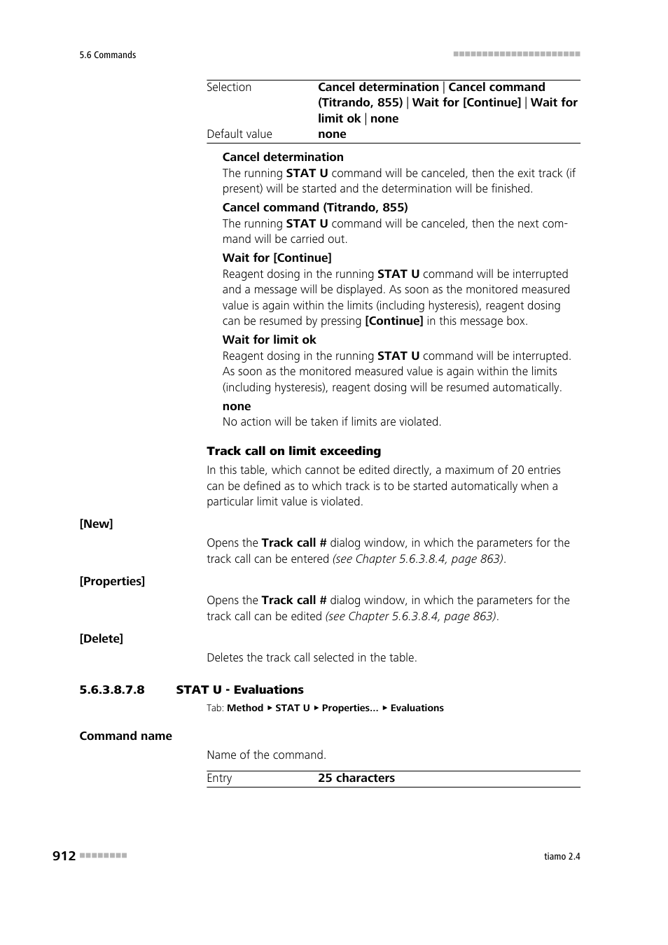 8 stat u - evaluations, Evaluations | Metrohm tiamo 2.4 Manual User Manual | Page 928 / 1717