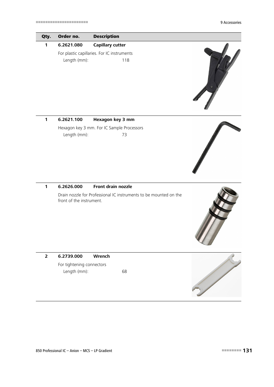 Metrohm 850 Professional IC Anion MCS LP-Gradient User Manual | Page 141 / 153