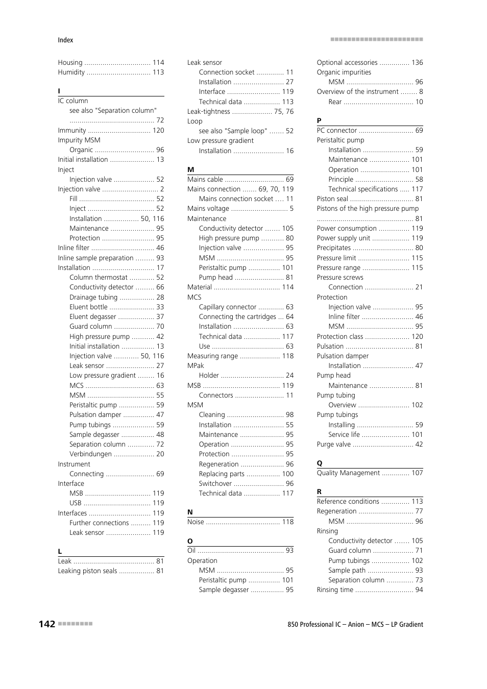 Metrohm 850 Professional IC Anion MCS LP-Gradient User Manual | Page 152 / 153