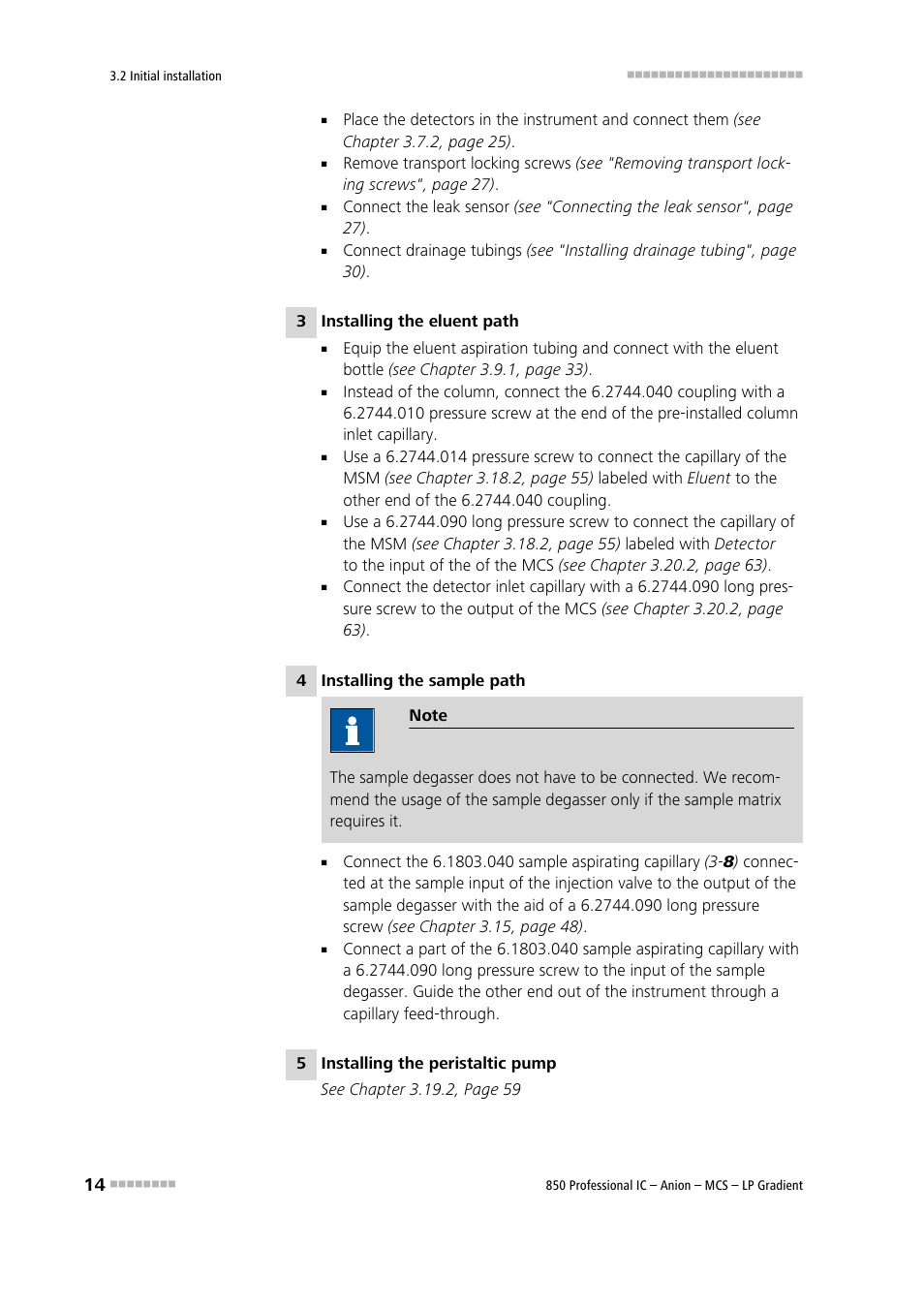 Metrohm 850 Professional IC Anion MCS LP-Gradient User Manual | Page 24 / 153