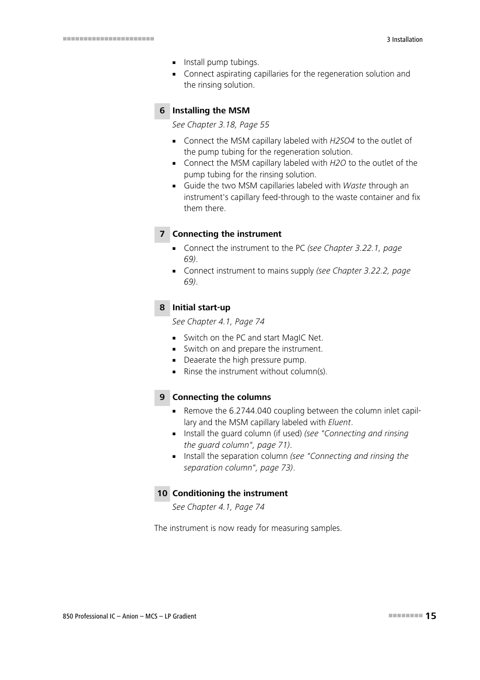 Metrohm 850 Professional IC Anion MCS LP-Gradient User Manual | Page 25 / 153