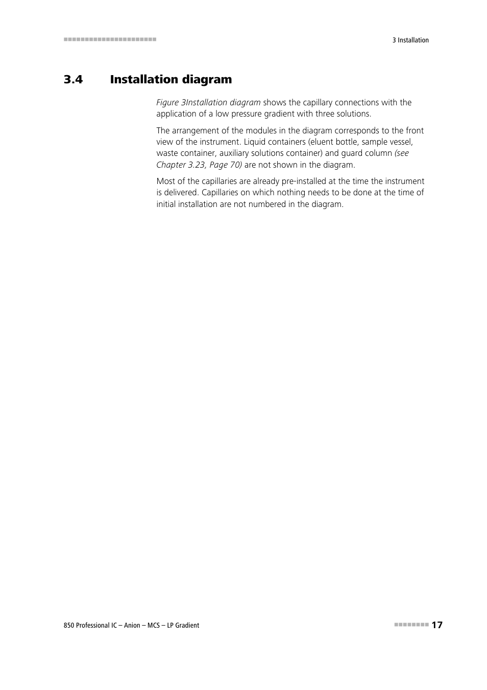 4 installation diagram, Installation diagram | Metrohm 850 Professional IC Anion MCS LP-Gradient User Manual | Page 27 / 153