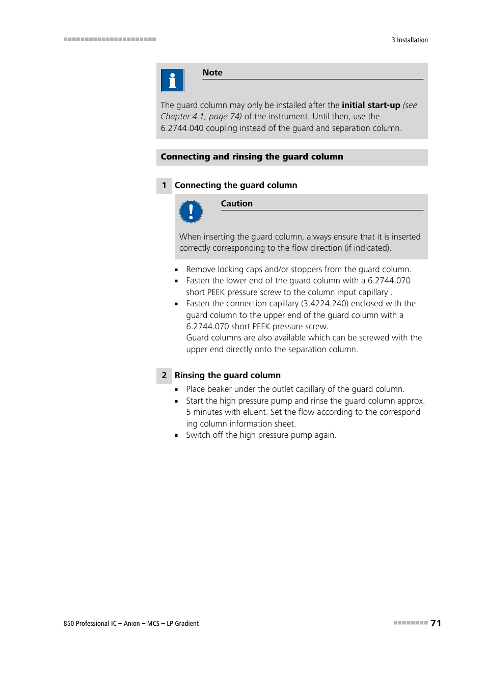 Metrohm 850 Professional IC Anion MCS LP-Gradient User Manual | Page 81 / 153
