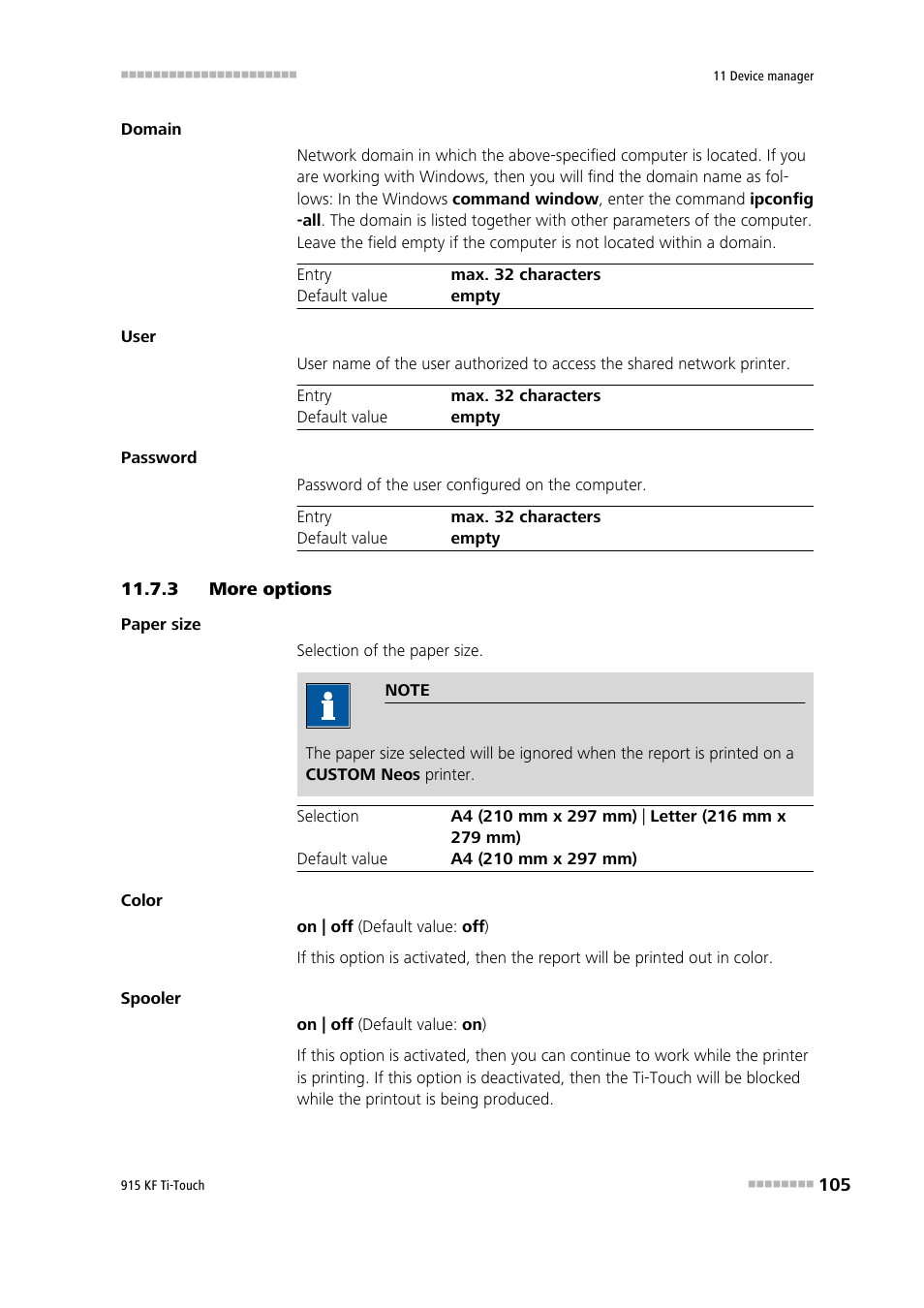3 more options, More options | Metrohm 915 KF Ti-Touch User Manual | Page 119 / 382