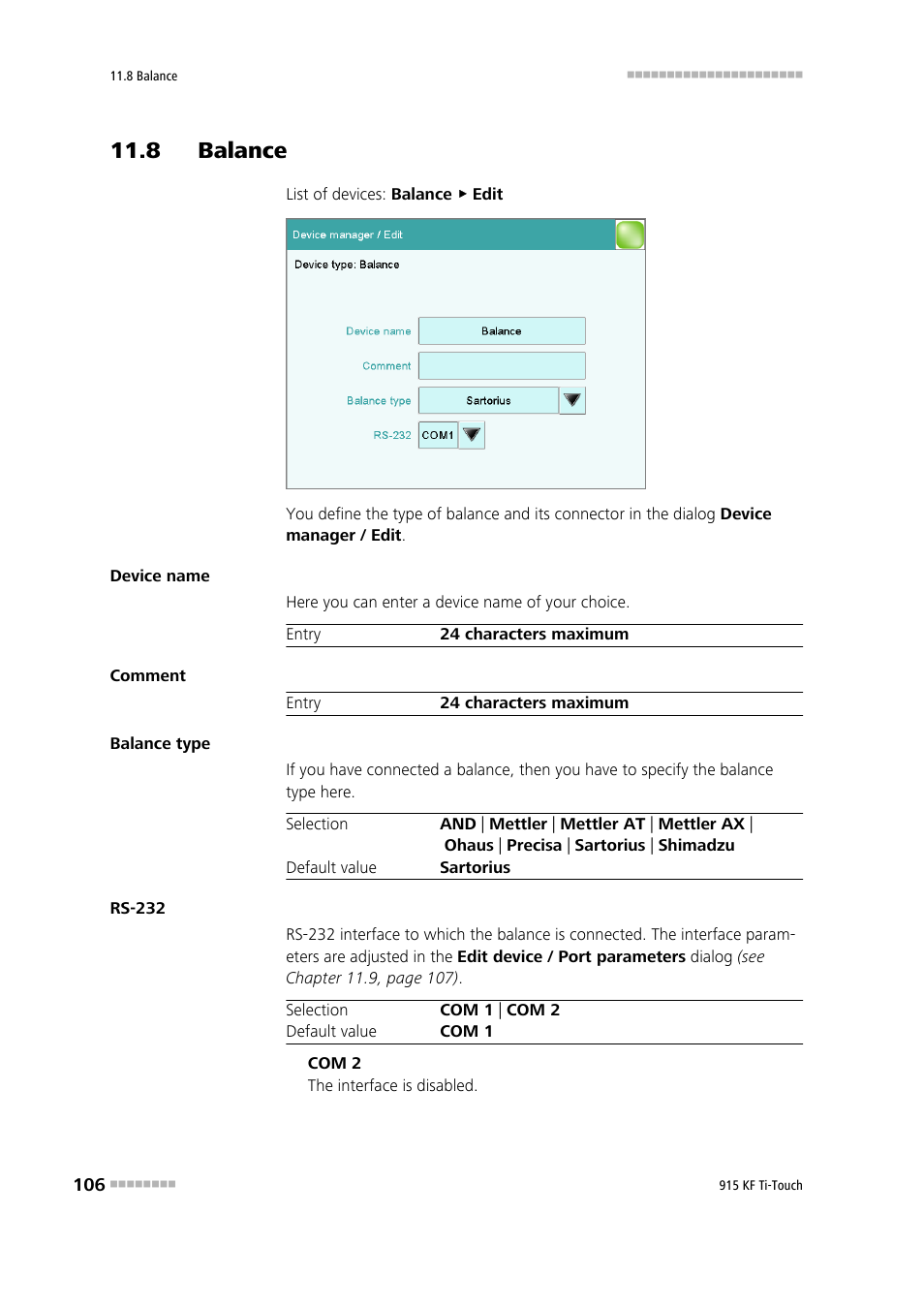 8 balance | Metrohm 915 KF Ti-Touch User Manual | Page 120 / 382
