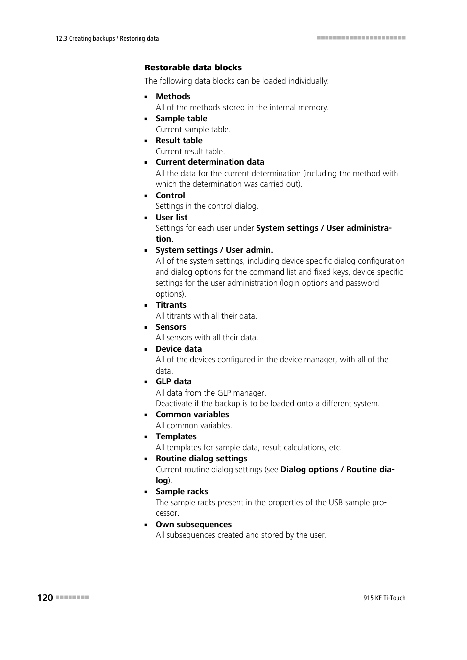 Metrohm 915 KF Ti-Touch User Manual | Page 134 / 382