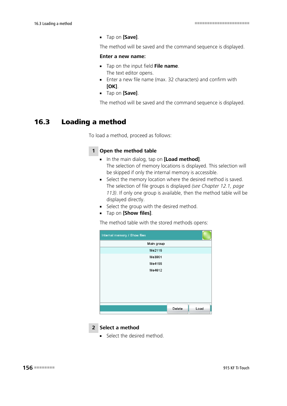 3 loading a method | Metrohm 915 KF Ti-Touch User Manual | Page 170 / 382