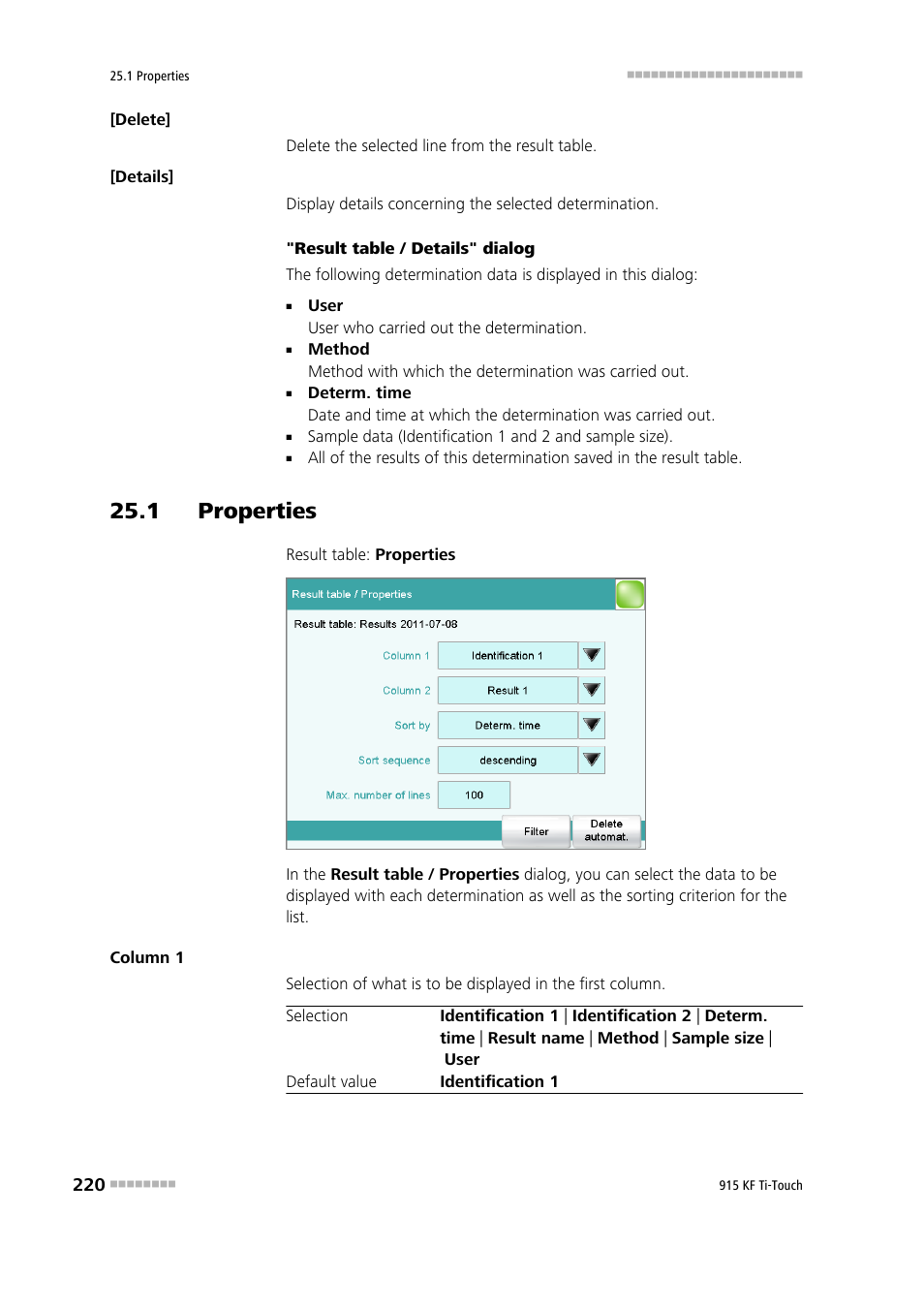 1 properties | Metrohm 915 KF Ti-Touch User Manual | Page 234 / 382