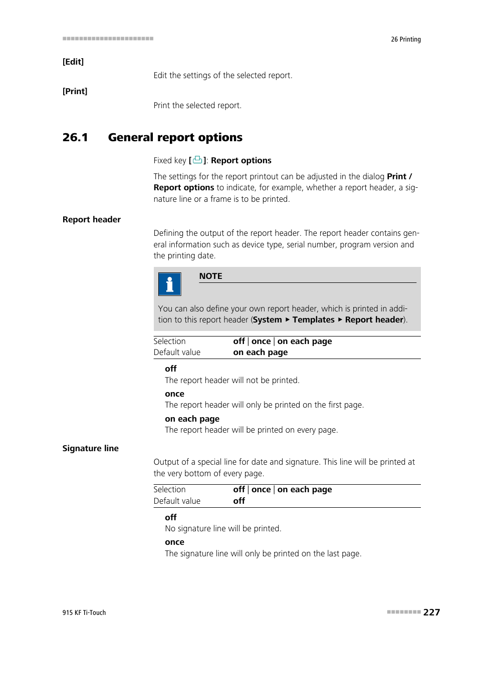 1 general report options | Metrohm 915 KF Ti-Touch User Manual | Page 241 / 382