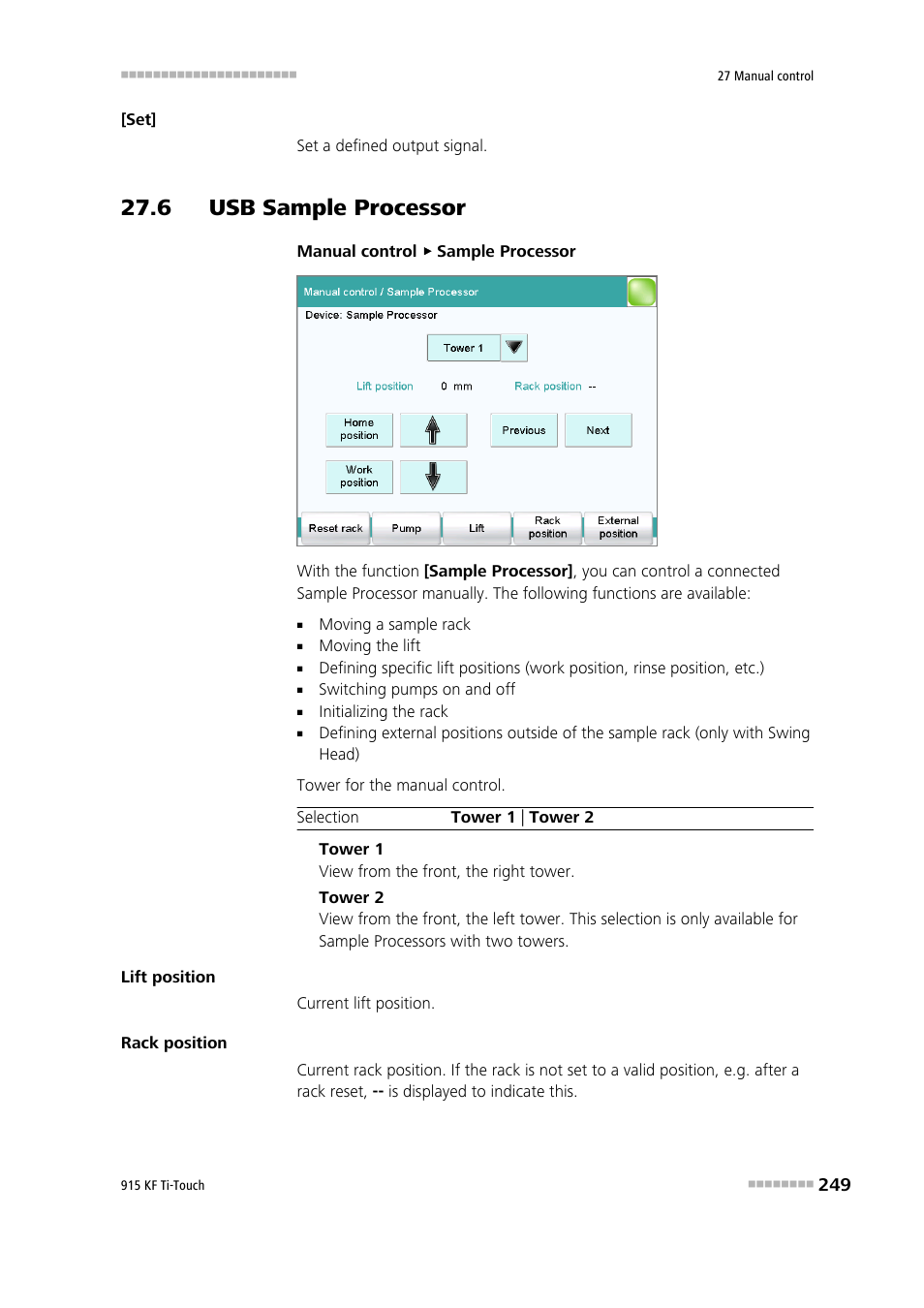 6 usb sample processor | Metrohm 915 KF Ti-Touch User Manual | Page 263 / 382