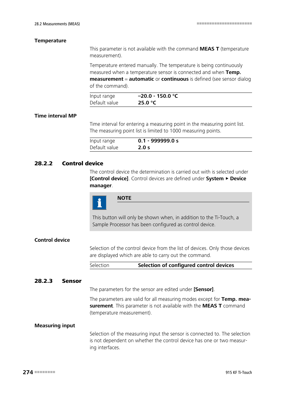 2 control device, 3 sensor, Control device | Sensor | Metrohm 915 KF Ti-Touch User Manual | Page 288 / 382