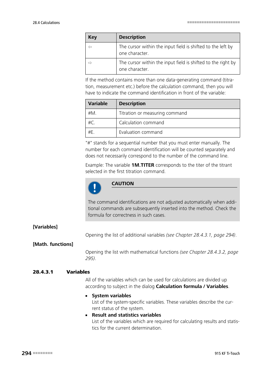 1 variables | Metrohm 915 KF Ti-Touch User Manual | Page 308 / 382